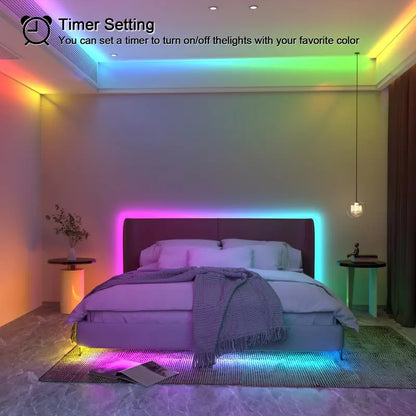 LED Light With ICRGB, TV Background Light, With APP And 3-key Controller, DIY Multi-mode Dimming, Music Synchronization, Suitable For Creating Atmosphere On PC, TV, Bedroom, Dining Room, Living Room, Gaming Room, Bar, Party, Etc.Including 99.97cm-10.0mete Smart Lighting Gamers Point 12.000 16.4F