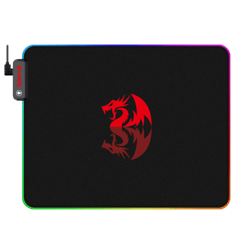 REDRAGON RGB LED LARGE GAMING MOUSE PAD SOFT MATT WITH NONSLIP BASE, STITCHED EDGES (330 X 260 X 3MM) MOUSEPAD Gamers Point 8.000 