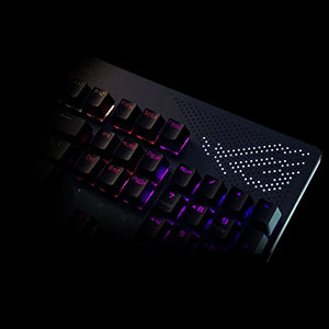 ASUS ROG Strix Flare II Animate 100% RGB Gaming Keyboard - Hot-swappable, ROG NX Brown Tactile Switches, Customizable LED Display, PBT Keycaps, Acoustic Dampening Foam, Media Controls, Wrist Rest