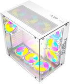 Twisted Minds Bullet-07 Mid Tempered Glass Mid Tower ATX Gaming PC Case, Pre Installed 4x 120mm ARGB Fans, Up to 360mm AIO, 3.5″ HDD* 2+2.5″ SSD* 2 Dr Twisted Minds case  Gamers Point