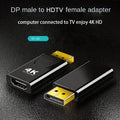 4K DisplayPort To HDTV-compatible Adapter Display Port Male DP 1080P HDTV Female Converter Video Audio Cable For PC Projector Hubs & Adapters Gamers Point 5.000 
