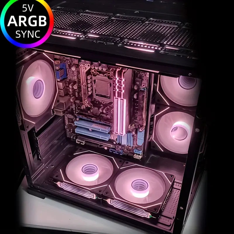 Prism 4 Pro Case Cooling Fan - Pwm For Smart Temperature Control With Argb Lighting, Compatible With Servers Fans & Cooling Gamers Point 9.000 