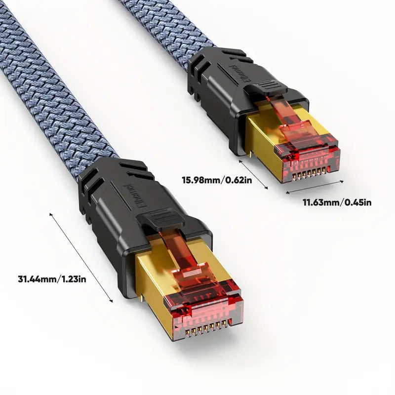 Cat 8 Ethernet Cable, Flat High Speed Ethernet Cable, 40Gbps, 2000Mhz Cables & Interconnects Gamers Point 15.000 