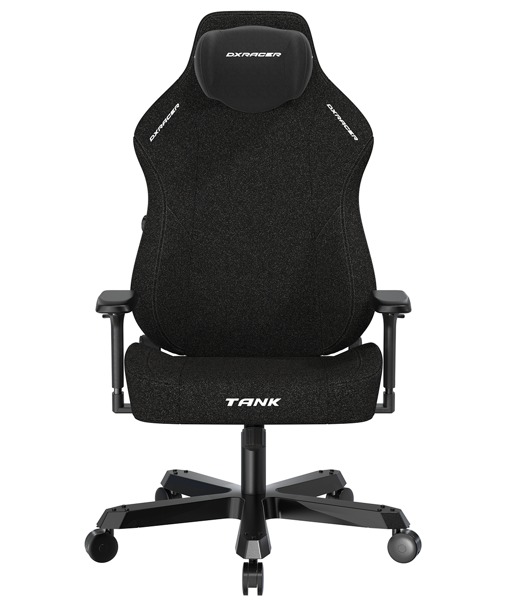DXRacer TANK XXL woven fabric gaming chair - Black - front view