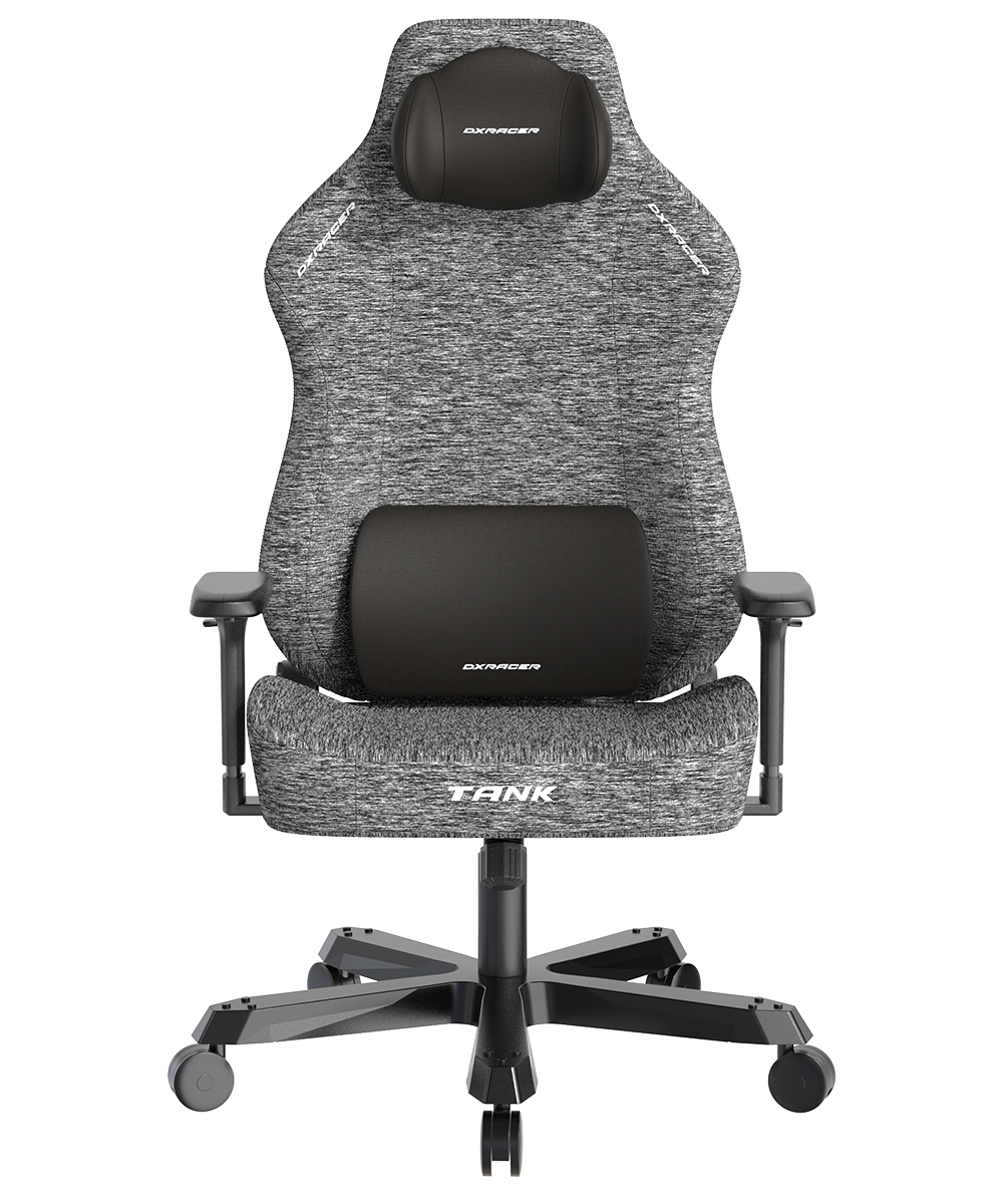 DXRacer TANK XXL woven fabric gaming chair - Grey - front view