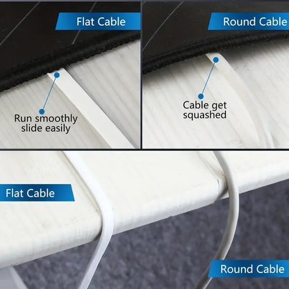 Flat Cat6 Ethernet Cable, High-Speed 1Gbps RJ45 Network Patch Cord, Available in Multiple Lengths Compatible with Console, PS3, PS4, PS5, Switch, Router, Modem, Patch Panel, PC, TV, Cables & Interconnects Gamers Point 15.000 