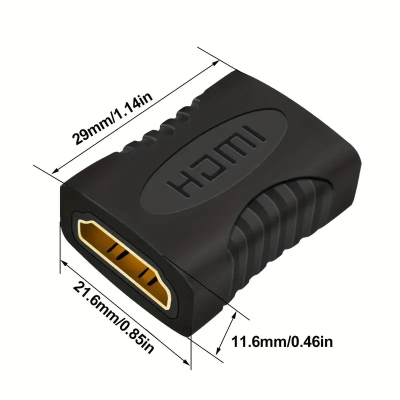 HDMI Adapter, 4K@60Hz HDMI Female To Female Adapter HDMI 2.0 Extender For HDMI Cables, Compatible With Laptop, Monitor, PS5, PS4, Xbox One, Fire TV, & More Hubs & Adapters Gamers Point 5.600 