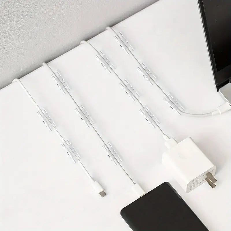 20pcs Transparent Cable Organizers, Self-adhesive, Traceless, Nail-free Cable Clips, Desktop Data Cable Storage, Car Cord Holder Tools & Home Improvement Gamers Point 4.900 