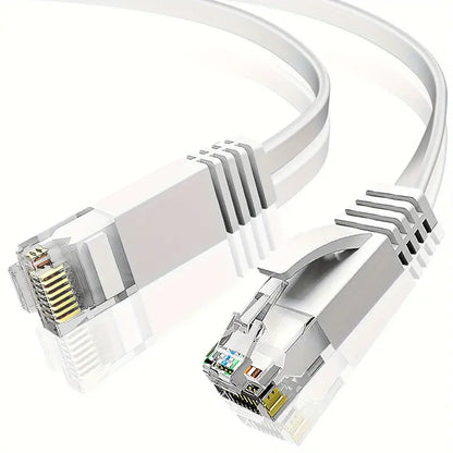 Flat Cat6 Ethernet Cable, High-Speed 1Gbps RJ45 Network Patch Cord, Available in Multiple Lengths Compatible with Console, PS3, PS4, PS5, Switch, Router, Modem, Patch Panel, PC, TV, Cables & Interconnects Gamers Point 15.000 