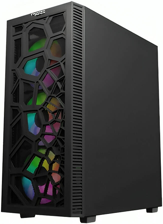 Twisted Minds-03 Spider ATX Mid Tower Gaming Case, Tempered Glass Side Panel, Efficient Cooling, Magic Dust Filter, 4* 120mm Pre-inst ARGB Fans