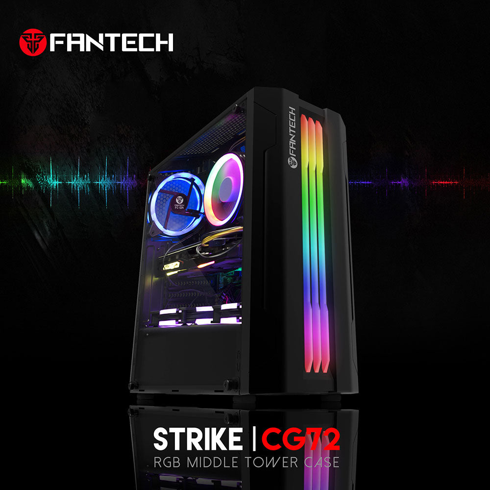 FANTECH STRIKE CG72 RGB MIDDLE TOWER PC CASE BAHRAIN fantech pc case Gamers Point 30.000 