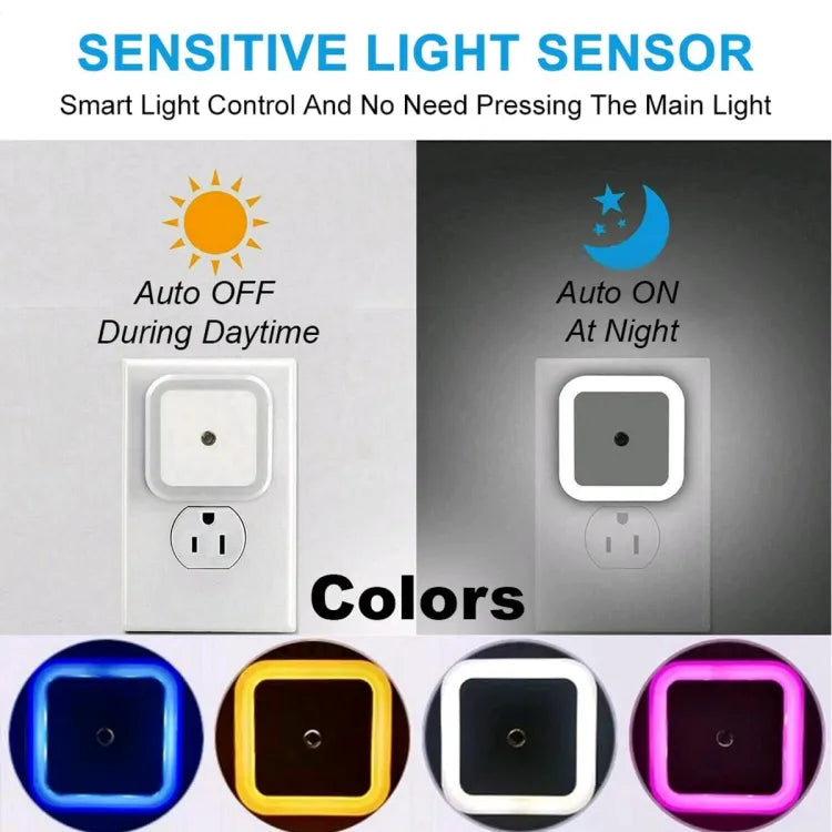 Sensor LED Night Light For Room With Smart Auto ON / Off Led Lamp Kids Bulb Bedroom Cabinet Bathroom Hallway Stairways Or Any Dark Soft Brightness Mini Square Control Energy Saving Sleeping Kid's Corridor Bedrooms Stairs Dusk To Dawn Backlight Night Lights Gamers Point 5.000 