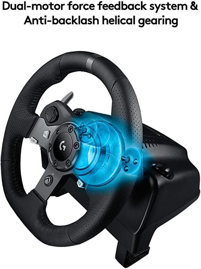 Logitech G920 Driving Force Racing Wheel and Floor Pedals, for Xbox Series X|S, Xbox One, PC, Mac - Black G Gamers Point 129.000 