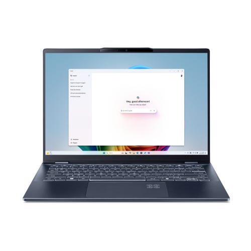 Acer Swift 14 AI SF14-51 Steam Blue — official Acer model reference; regional keyboard and configuration may vary.