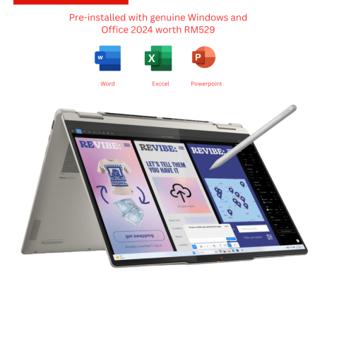 Lenovo Yoga 7 14ILL10 83JQ004YMJ 14″ WUXGA OLED 2-in-1 Touch Laptop (Ultra 5 226V, 16GB, 512GB SSD, Intel, W11, HS+M365) | source reference, publication pending