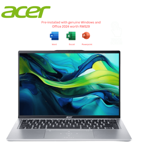 Acer Swift Go 14 SFG14-74T-54J6 14″ WUXGA Touch Pure Silver Laptop (CU5-225H, 16GB, 512GB SSD, Intel Arc, W11, HS+M365) | source reference, publication pending