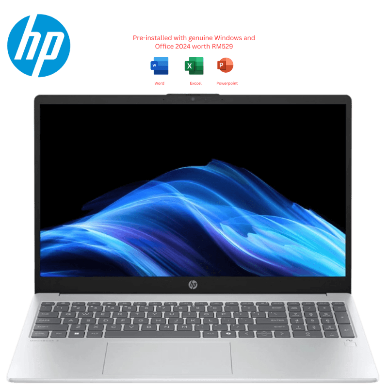 HP OmniBook 3 NGAI 15-fn0000AU 15.6″ FHD Laptop Glacier Silver (AI 5 340, 16GB, 512GB SSD, ATI, W11, HS+M365) | source reference, publication pending