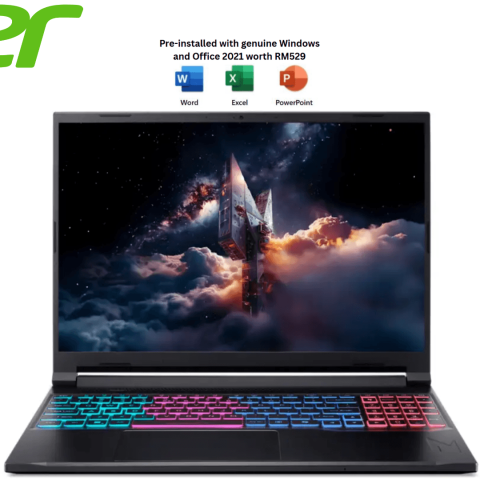 Acer Nitro V16s Ai ANV16S-41-R0BV 16″ 180Hz Gaming Laptop (R7-260, 16GB D5, 1TB PCIe, NV RTX5050 8GB, H&S, W11) | source reference, publication pending