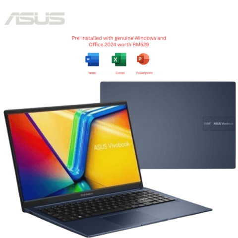 Asus Vivobook A1504V-ABQ168WS 15.6-inch FHD Quiet Blue (Core 5-120U, DDR5 8GB, 512GB SSD, H&S, W11) | source reference, publication pending
