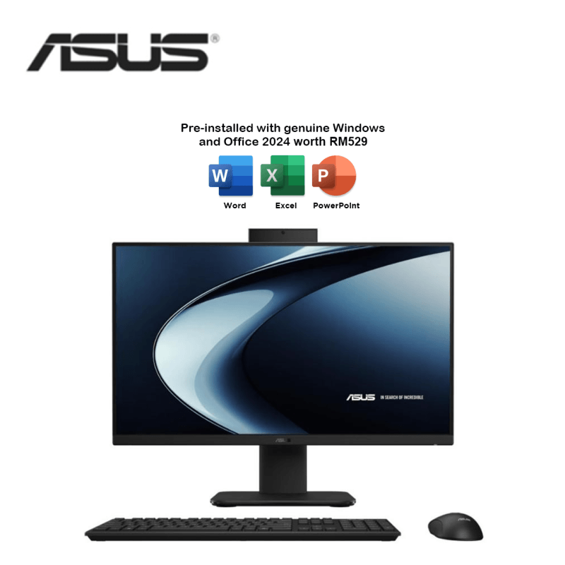 Asus AIO VM640KA-BPC005WS 23.8″ FHD All-In-One Desktop PC Black (AI 5 330, 16GB, 512GB SSD, ATI, W11, HS+M365) | source photo; image rights not confirmed
