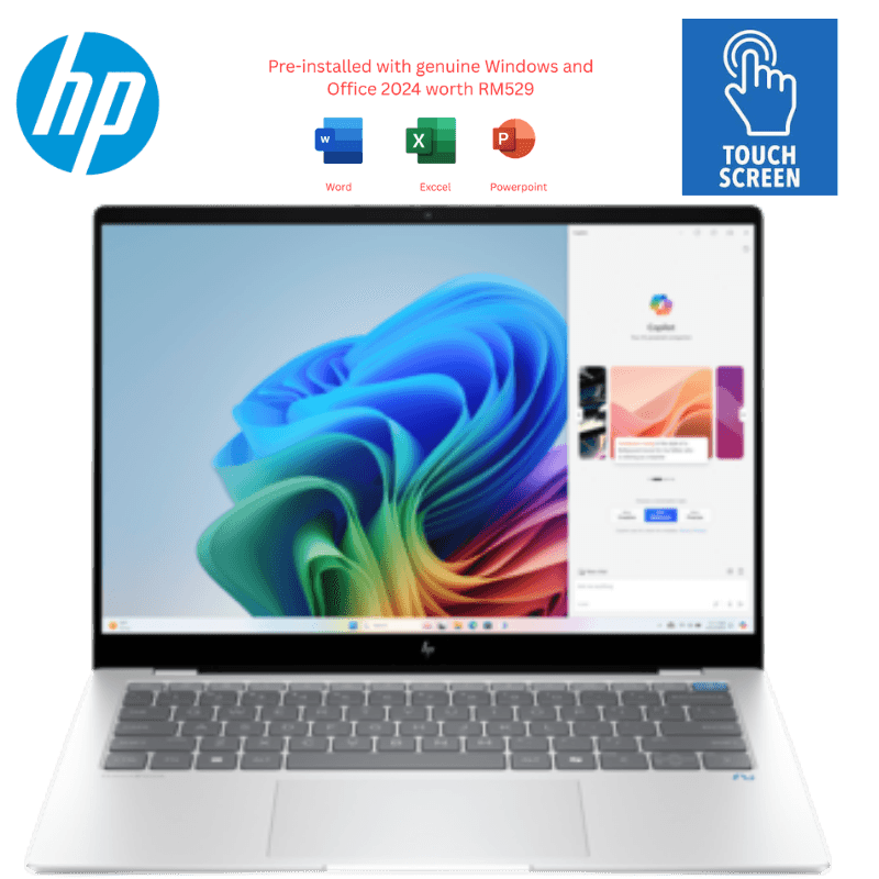 HP OmniBook X 14-fe1007QU 14″ 2.2K Laptop Glacier Silver ( Snapdragon X Plus, 16GB, 512GB SSD, Qualcomm, W11, HS ) | rights approval pending