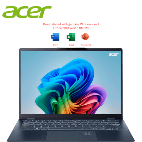 Acer Swift 14 AI SF14-51-716M 14″ WUXGA OLED Laptop ( CU7-258V, 32GB, 512GB SSD, Intel Arc, W11, HS+M365 ) (supplier reference; image rights pending)