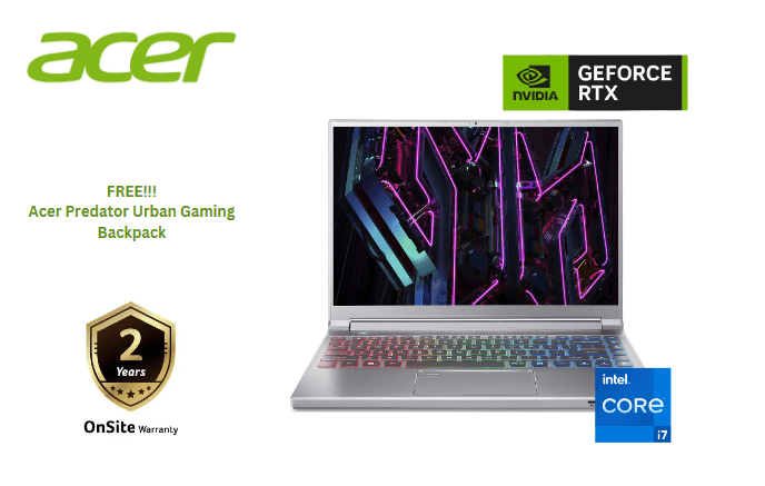 Reference image for Acer Predator Triton 14 PT14-51-767J 14″ WQXGA 165Hz Gaming Laptop (i7-13700H, 16GB, 1TB SSD, RTX4050 6GB, W11) — exact variant and usage permission pending