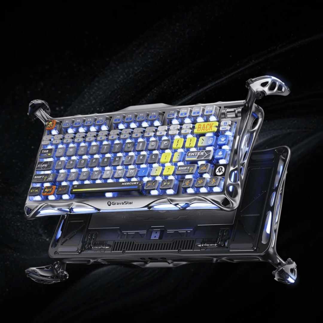 GravaStar Mercury K1 Pro Gaming Keyboard - Concrete Gray
