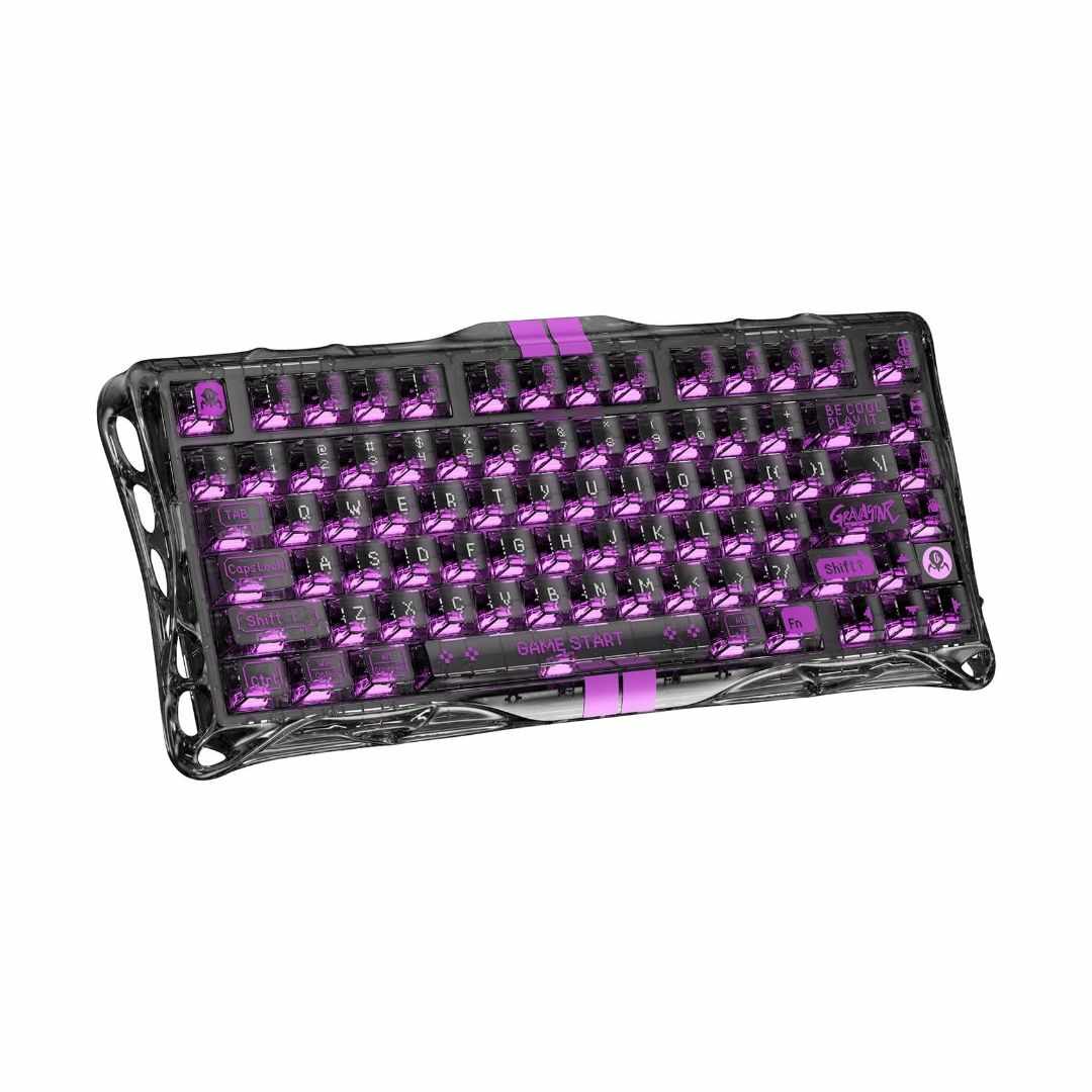 GravaStar Mercury V75 Lite Gaming Keyboard - Transparent Black