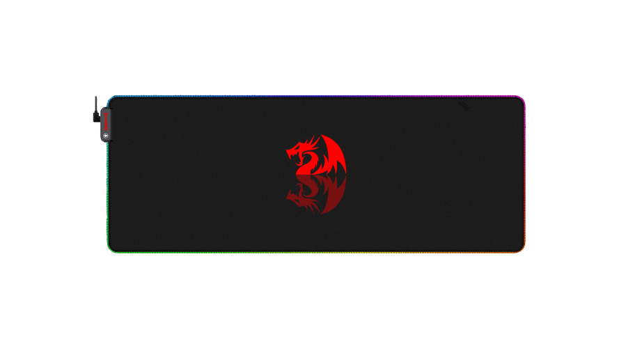 REDRAGON RGB LED LARGE GAMING MOUSE PAD SOFT MATT WITH NONSLIP BASE, STITCHED EDGES (800 X 300 X 3MM) MOUSEPAD Gamers Point 12.000 