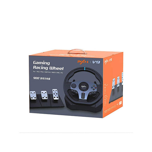 PXN V9 Steering Wheel,  for PC,Xbox One,Nintendo Switch,PS3,PS4,Xbox Series S/X-BAHRAIN G Gamers Point 79.000 