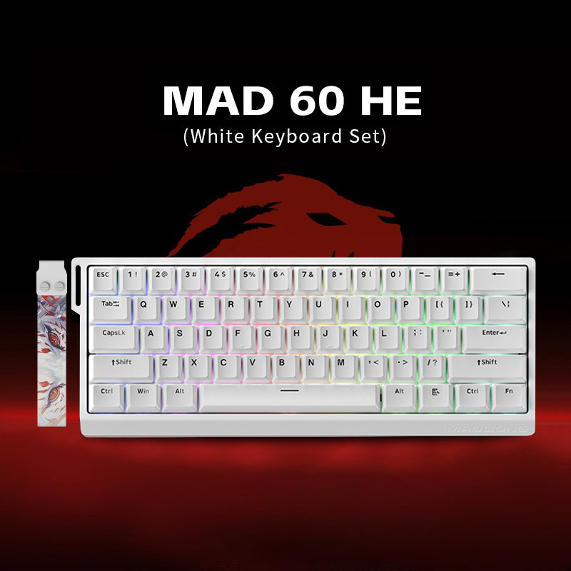 Madlions MAD60 HE Magnetic Gaming Keyboard - White