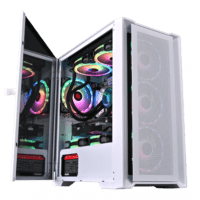 WJCOOLMAN STAR LIGHT Gaming Case + 3 Fans - WHITE Cases Gamers Point 35.000 