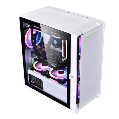 WJCOOLMAN STAR LIGHT Gaming Case + 3 Fans - WHITE Cases Gamers Point 35.000 