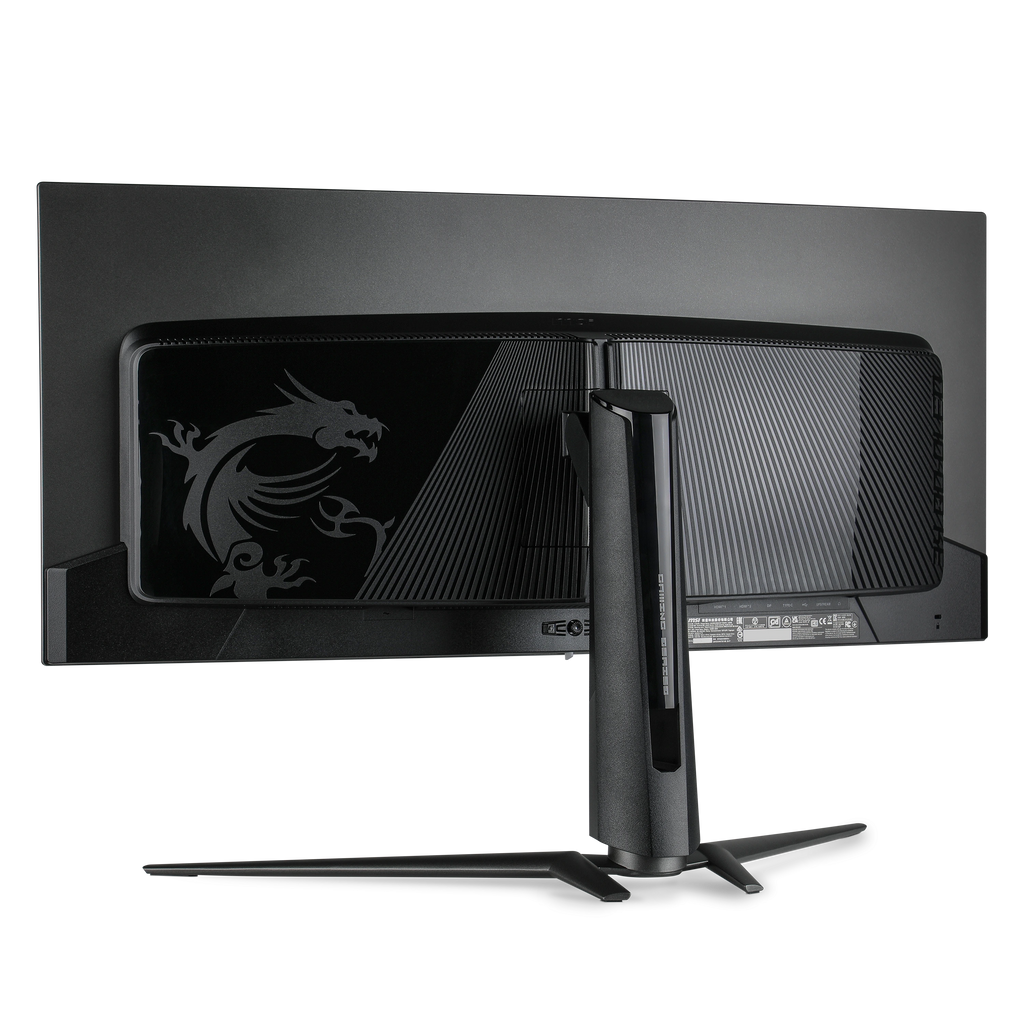 MSI MAG 341CQP QD-OLED 34-inch curved gaming monitor rear view