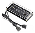 RGB 10 Fans Hub 5V 3-Pin Splitter with SATA Power – Gamers Point Bahrain