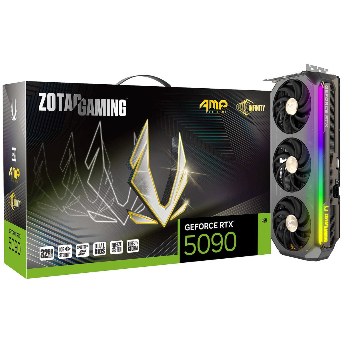 ZOTAC RTX 5090 AMP Extreme AIRO 32GB RTX 5090 graphics card product photo