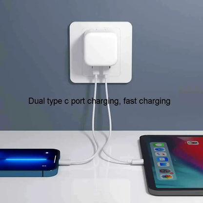 Dual USB-C Fast Charger PD 50W Power Block Type-C Cable For Apple iPad ORIGNAL