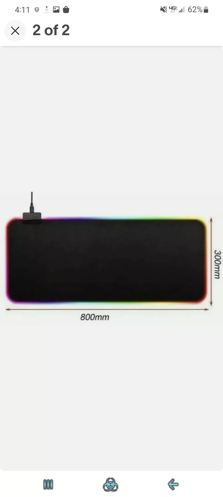 GMS WT-5 RGB Gaming Mouse Pad 80x30cm Extended Stitched Edges Mouse Pads & Wrist Rests Gamers Point 9.000 