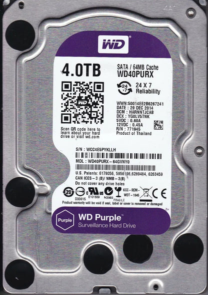 WD Purple 4TB Hard Drive – WD40PURX Internal Hard Disk Drives Gamers Point 79.000 