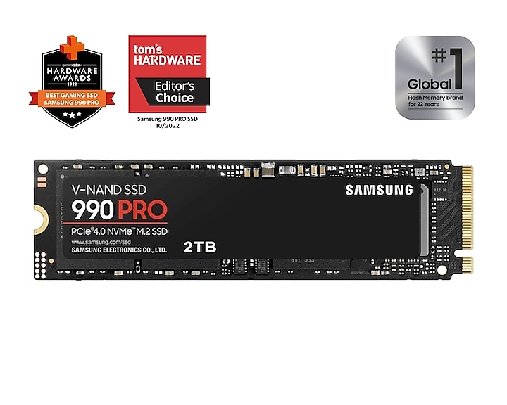 Samsung 990 PRO 2TB PCIe 4.0 NVMe SSD – official Samsung image