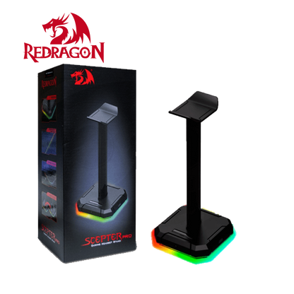 Redragon HA300 Scepter Pro Headset Stand RGB Backlit Gaming Headphone Stand with Supporting Bar STAND Gamers Point 11.000 