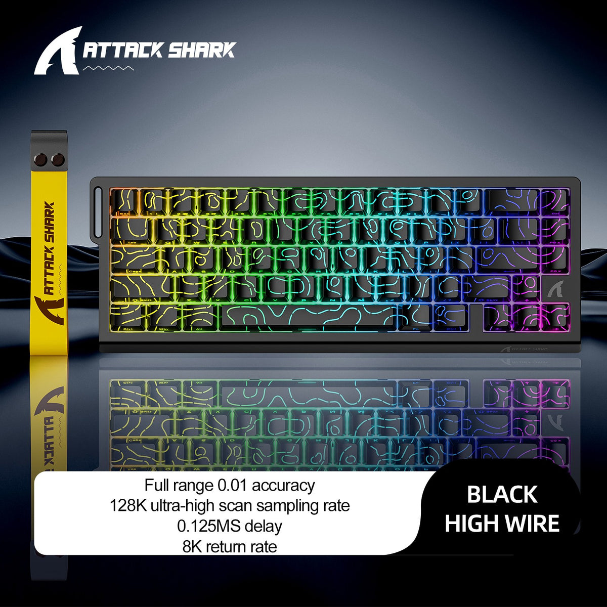 Attack Shark X68HE Magnetic Wired Gaming Keyboard Black - Gamers Point Bahrain