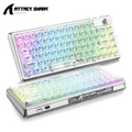 Attack Shark K75 81-Key RGB Transparent Wireless Gaming Keyboard White