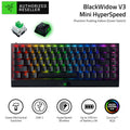 Razer BlackWidow V3 Mini HyperSpeed Phantom Edition Green Switch Black