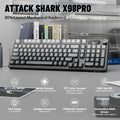 Attack Shark X98 Pro Blueberry Switch English Arabic Wireless Keyboard Black