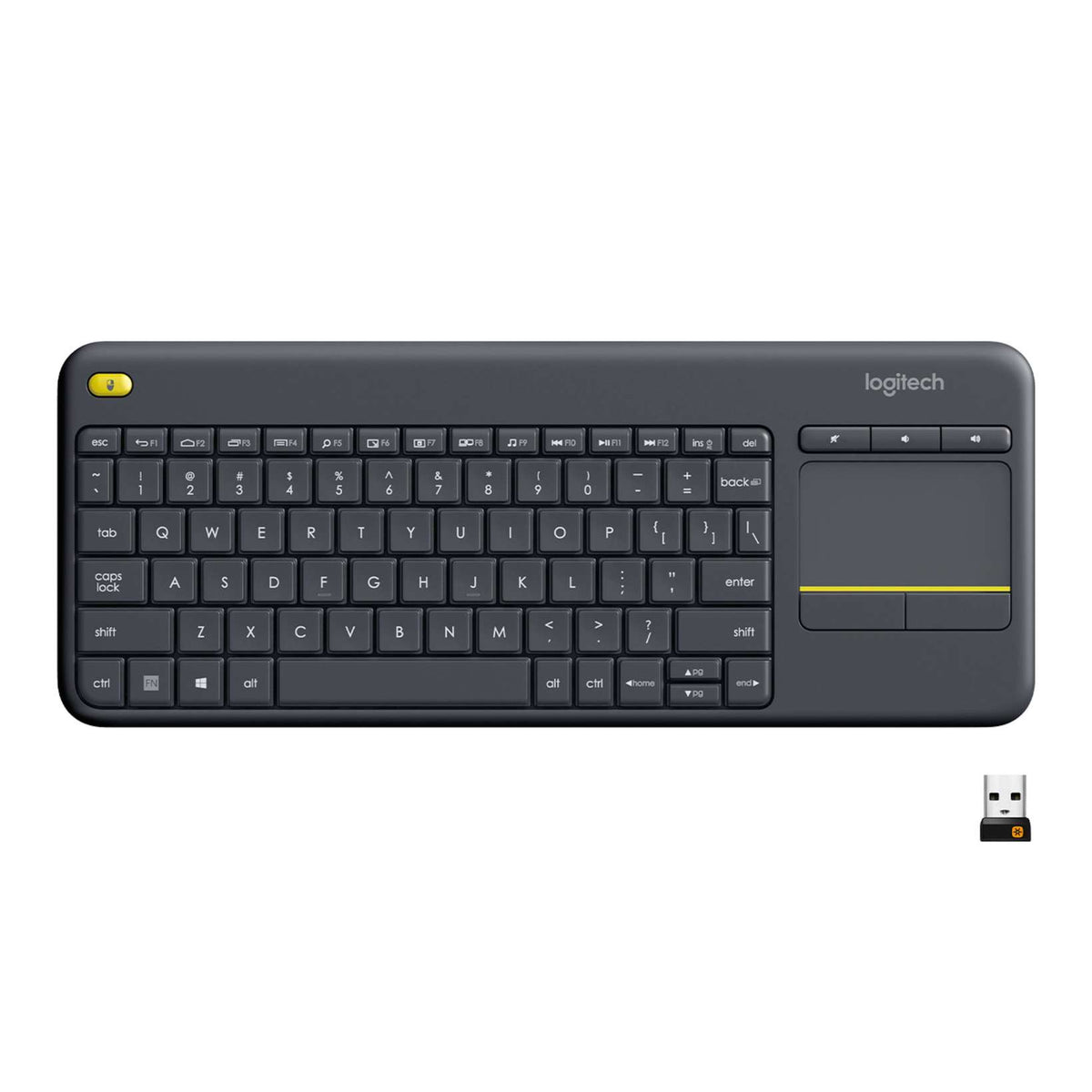 Logitech K400 Plus Wireless Touch Keyboard Black