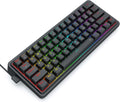 Redragon IRONGUARD K722-RGB Mini 61-Key Gaming Keyboard Black