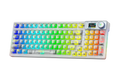 AULA F98 Pro Wireless Mechanical Keyboard Crystal Switch Transparent Keycaps White