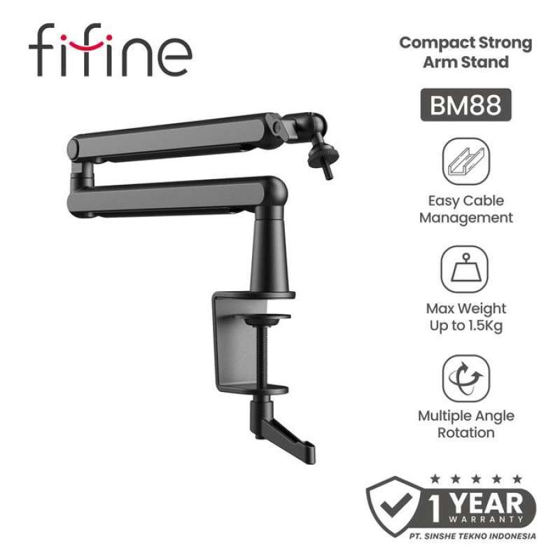 FIFINE BM88 Low Profile Microphone Boom Arm Black